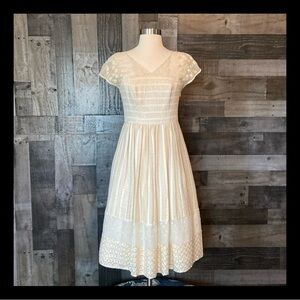 Anthropologie Moulinette Soeurs lace dress small cottagecore gala cocktail party